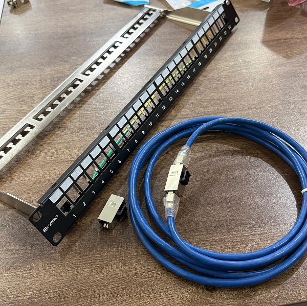 Thanh đấu nối mạng 24 cổng Cat6A STP mã ACT-24S1U, ACT-6A-88 chính hãng ANCOMTECK